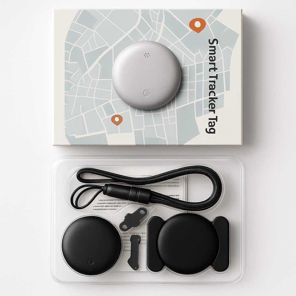TrackSphere – Smart GPS Lokaliseringstag för Värdesaker | Spåra Det Du Håller Kärt med Enkelhet